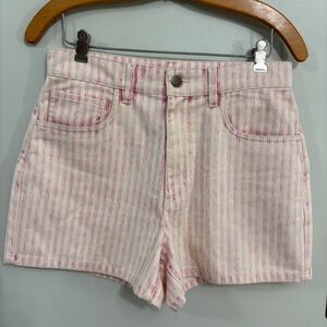 Faherty Topsail Short‎ Size 27 Pink White Railroad Stripe